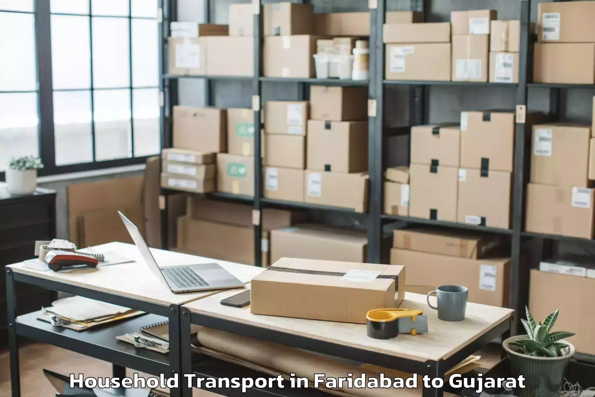 Faridabad to Hazira Household Transport